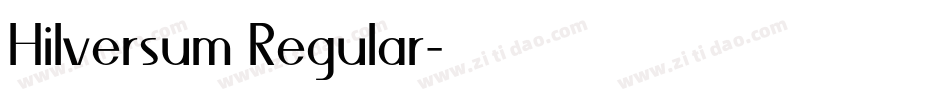 Hilversum Regular字体转换